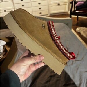 UGG Tan and Red Platform Shoes